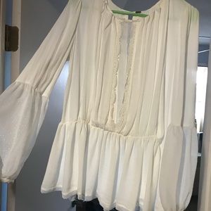 Free people dressy white top XS